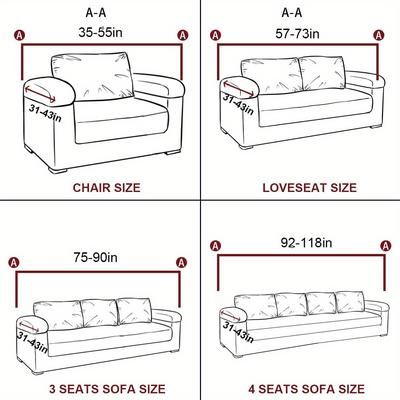 TEMU 1pc Stretch 3 Sofa Slipcover With Elastic Bottom Soft Fuzzy Fluffy Sofa Covers For Cushion Couch Furniture Protector