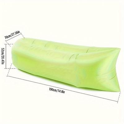 TEMU Inflatable Outdoor Sofa - Portable, Foldable, And Durable Polyester Fabric For Camping, Beach, Or Backyard Relaxation - Includes Storage Bag - Holidays And Outdoor Gatherings