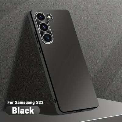 TEMU For Galaxy S23 Series For Galaxy S23 For Galaxy S23+ For Galaxy S23 Ultra Protective Case Matte Frosted Metal Lens Cd Retro Texture Soft Frame Anti-drop Mobile Phone Case