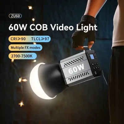 Dual color temperature fill light handheld COB photography light portable outdoor live shooting video light mini bowens mount