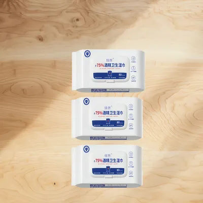 75% alcohol wet wipes 80 pieces individually packaged, disposable sanitary cleaning and disinfection wet wipes
