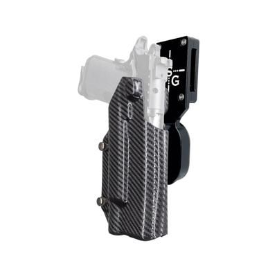 Black Scorpion Outdoor Gear Pro Heavy Duty Competition Kydex OWB Holster Springfield Armory Prodigy 5in w/ X300 Right Hand Black Shell Carbon Fiber