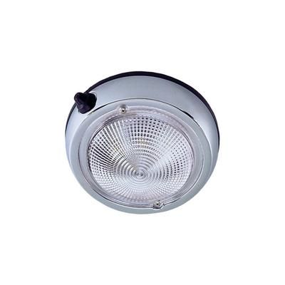 Perko Surface Mount Dome Light w/ 5in O.D. 4in Lens Chrome Plated 0300DP1CHR