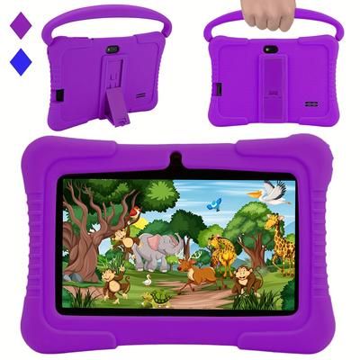 TEMU Veidoo, 7 Inch Kids Tablet, 1gb +16gb Rom, Screen, Wifi, Dual Camera, Educational Games, App, Android Tablet, Tablet With Silicone Cover