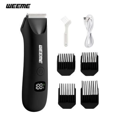 TEMU Men's Epilator Electric Shaver With Replaceable Ceramic Blades - Black, Usb Rechargeable, Lithium Battery, 3-minute Timer, Ideal For Body And Bikini Area, Hair And Skin Car