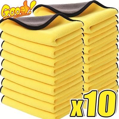 TEMU 10pcs Microfiber Towels Car Cloth Washing Wipes Dry Suction Microfiber Cleaning Cloths Car Wash Drying Towels Car Detailing