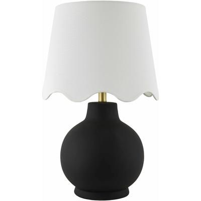 Ranshofen 23"H x 14"W x 14"D Traditional Black/White/Metallic Gold/Translucent Table Lamp - Boutique Rugs