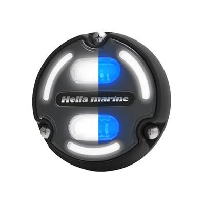 Hella Marine Apelo A2 Blue White 3000 Lumens LED Underwater Light w/ Housing Black Housing Charcoal Lens w/Edge Light 016147-001