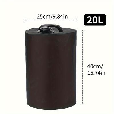 TEMU 1pc Black Pvc Water Weight Bag, 10l/15l/20l Capacity, Reinforced Tent Fillister, Leak-proof, With Strap, For Camping, Hiking, Outdoor Events, Camping Accessories
