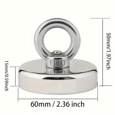 TEMU Neodymium Magnet, Anti-corrosion Steel Fishing Magnet, Magnetic Fishing Kit, Deep | Durable Magnet, Magnetic Fishing