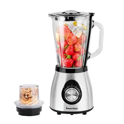 TEMU Innoteck Kitchen Pro 1.5l 500w Mixer & Food Processor Speed Blender With Glass Jar, 5-speed Control, Smoothie Maker, Stainless Steel Blades, Bean Grinder & – Ice, Juice, Milkshake