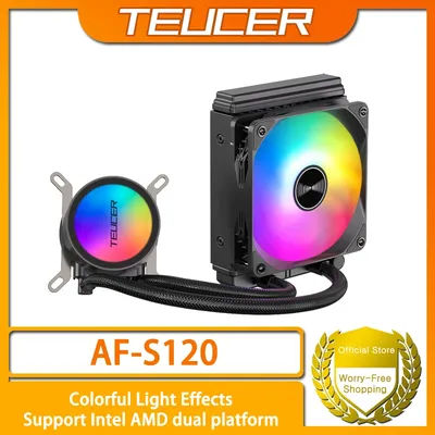 TEUCER AF S120 CPU Water Cooling Cooler LGA 2011 X99 AMD Motherboard Dazzle Color Liquid Cooling Radiator For 1700 1200 115X AM4
