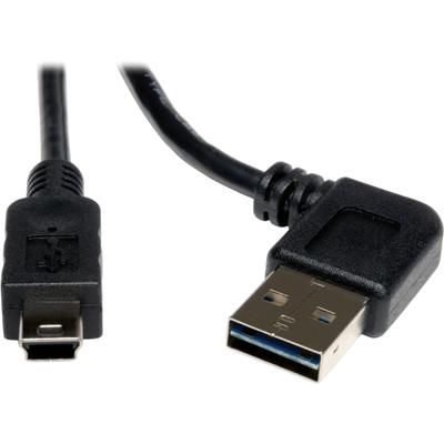 Eaton Tripp Lite Series Universal Reversible Usb 2.0 Cable (Reversible Right/le Ft-Angle A To 5Pin Mini-B M/m), 6 Ft(1.83 M) - Usb Cable - Mini-Usb Type B (M) To Usb (M) - Usb 2.0 - 6 Ft