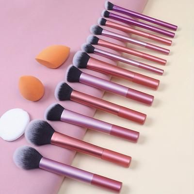 TEMU 15pcs Makeup Brush Brush Makeup Kit Powder Beauty Brushes Colorful Makeup Brushes