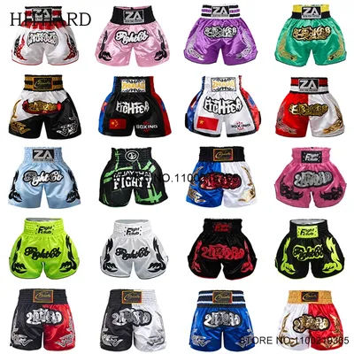 Muay Thai Shorts 2025 New Kick Boxing Shorts Men Women Kids Retro Martial Arts Thaiboxing Kickboxing Cage Fighting Workout Pants