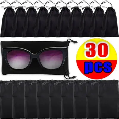 Sacs à lunettes étanches, anti-poussière, petites lunettes, poudres, étui de rangement pour lunettes de soleil, sac de transport pour lunettes noires, accessoires pour lunettes