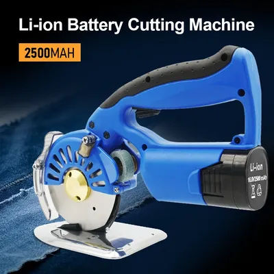 Direct Drive Servo Cutting Machine 100/110/125mm Round Knife Machine Lithium Battery Cordless Carpet Garment Fur Cutting Machine