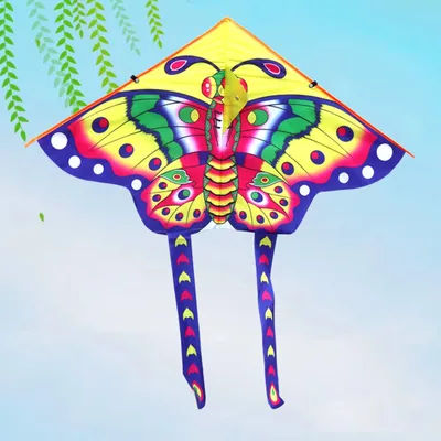 Wholesales Butterfly Kites Large Delta Easy to Fly Large Single Line Kite with Tails Kids Kite for Family Outdoor Games