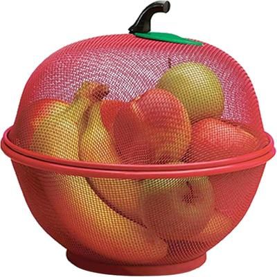 TEMU Fruits Bowl Basket Shape Mesh With Lid Tabletop Vegetable Pets & Insects Out Kitchen Dishwashing Drain Basket