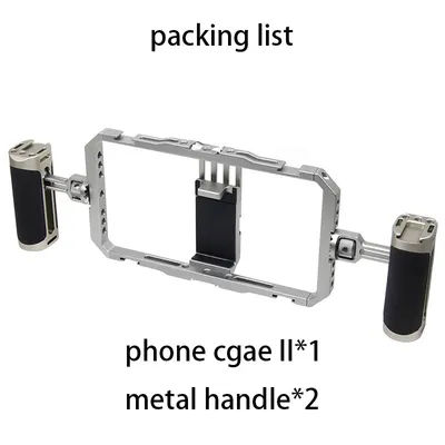 Smartphone Video Rig w 2 Shoe Mounts Filmmaking Metal Case Handheld Phone Video Stabilizer