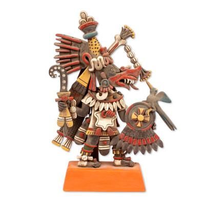 Ceramic sculpture, 'Aztec Deities'