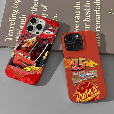 Cars Lightning McQueen 95 Phone Case for iPhone 16 15 14 13 12 11 Pro Max X XS XR XSMax 7 8 Plus Glossy Film Hard PC Cover