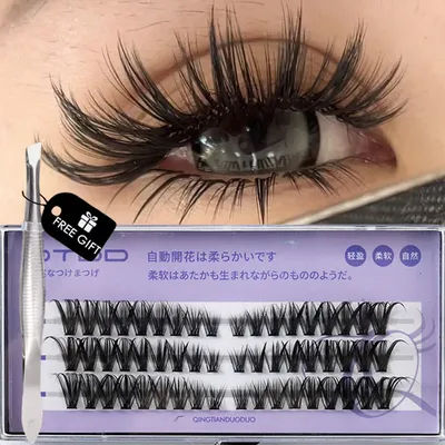 High and Low Thick Mixed False Eyelash Natural Manga 5D Lashes Extension Handmade Soft Reusable Fake Eyelashes Eyes Makeup Tools