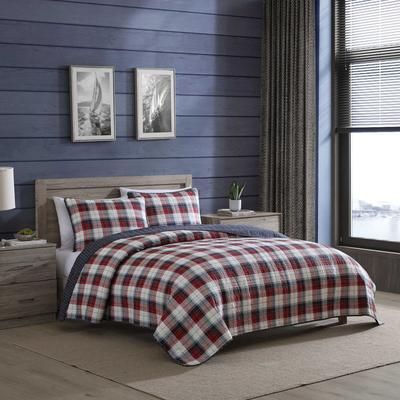 Rosedale Red Twin Quilt-Sham Set