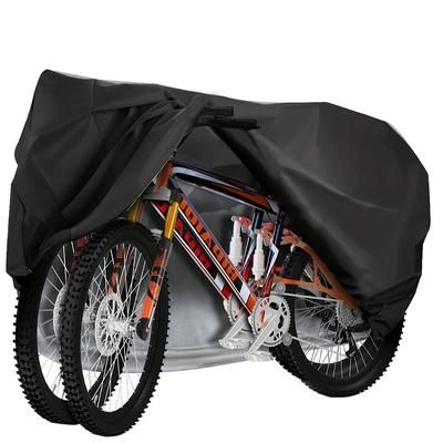 TEMU Large Bike Cover For 2 Or 3 Bikes, 210x95x110cm 210d Bike Covers For Outside Storage, Outdoor Bicycle Cover, Bike Covers With Storage Bag For Mountain/e-bike