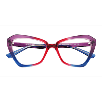Female s horn Rainbow Purple Plastic Prescription eyeglasses - Eyebuydirect s Rise Up