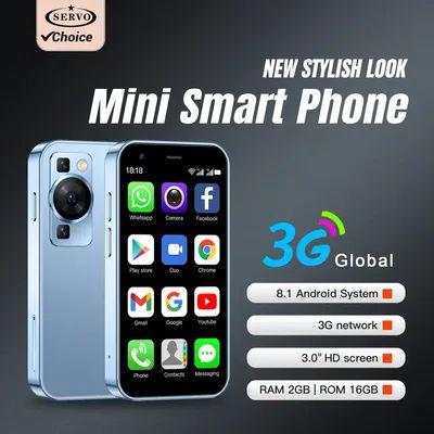 SERVO P60 PRO 3G Mini Android Smartphone 3.0" Display 2GB+16GB WIFI GPS Hotspot Google Store Small Pocket Mobile Phones Type-C