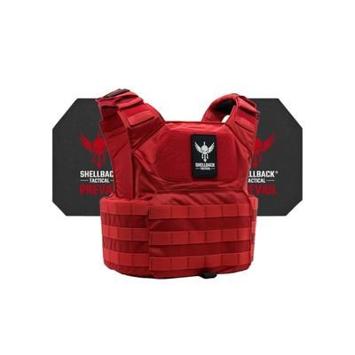 Shellback Tactical Patriot Active Shooter Kit with Level IV Model 4S17 Armor Plates Range Red One Size GSA-PATPC-4S17-RD
