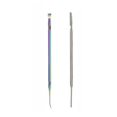 TEMU 2pcs Stainless Steel Eyelash Separator Tool - Dual-ended Lifting & Grooming Comb For -free, Lashes - Hypoallergenic Metal Beauty Care Accessory For Individual Lashes, Eyelash Comb Separator