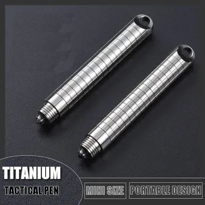 New Portable Mini Titanium Tactical Pen Self Defense EDC Tool Outdoor Camp Emergency Glass Breaker Writing Pen Gift Box