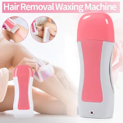 LULAA Roll on Wax Kit for Hair Removal Soft Portable Single Depilatory Roll on Wax Warmer Wax Roller Kit for Women Men Waxing