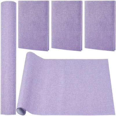 51 x 11.8" Linen Book Cloth Lilac for Books Binding Fabric Surface Paper Backed Bookcover Densely Woven Cloth Books making kit