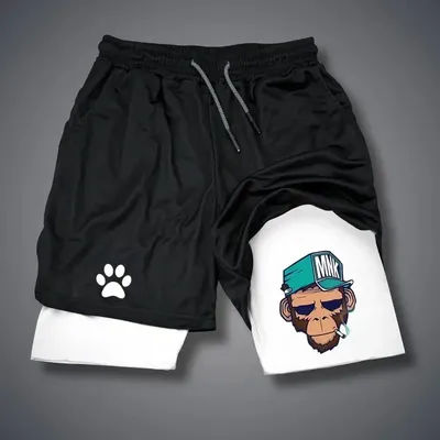 2025 SportsDouble-deck Running Workout Joggings Tights Shorts for Men Gym Casual Shorts 2 in 1