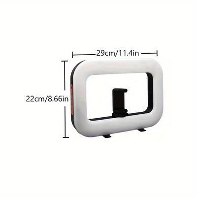 TEMU Smartphone Video Rig With Light, Cell Phone Handheld With Ring Light 2500-8500k Selfie Light For Camera, Smartphone, Action Camera, Setup, Filmmaking, Makeup, Vlogging