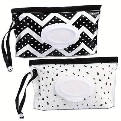 TEMU Set Of 2 Wipes Boxes, Reusable Portable Wipes Bag, Wipes Dispenser Box, Travel Wipes Holder, Christmas, Halloween, Thanksgiving Gifts