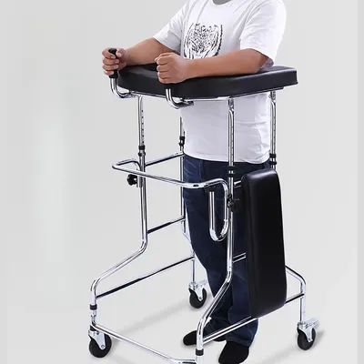 Anti-Slip Walker for Elderly with Adjustable Height & 360° Wheels, Hemiplegia Rehabilitation Training Equipment Stroke Patients