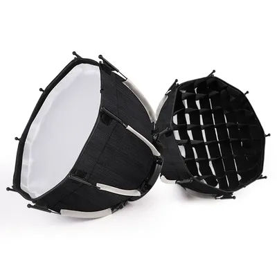 FULL-30Cm Octagonal Softbox Mini Bowens Mount Quick Release Honeycomb Grid Softbox For ZU60 Or M60 COB Fill Light Studio
