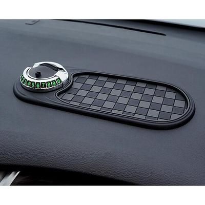 Tappetino antiscivolo multifunzione per auto, nuovo supporto multifunzionale per telefono cellulare da cruscotto, tappetino antiscivolo universale girevole per cruscotto auto con numero di parcheggio