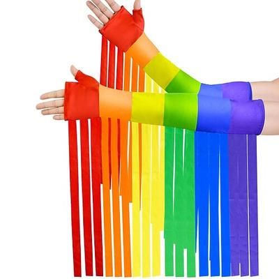 Guanti Manicotti Maniche Arcobaleno LGBTQ Frange Adulti Per uomo Per donna Halloween Carnevale Discoteca Parata dell'Orgoglio Mese dell'orgoglio Costumi di Halloween facili Vestirsi