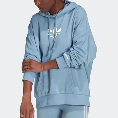 Adidas Official Genuine Seasonal New Women's Loose Knit Hooded Sweatshirt H09306