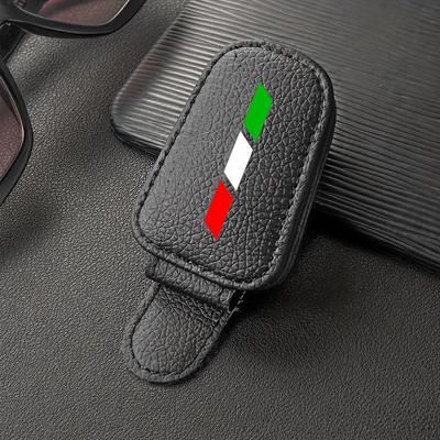 TEMU 1pc Leather Glasses Clip For Car Sun Visor - Universal Fit, Secure Organizer For Drivers, Ideal For Drivers, Car Sun Visor Accessory | Stylish Accessory | Durable Clip, Glasses Holder