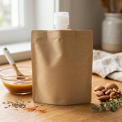 Kraft Spout Pouch 100ml 3 15/16" x 1 15/16" x 4 1/2" 25 pack SB100K