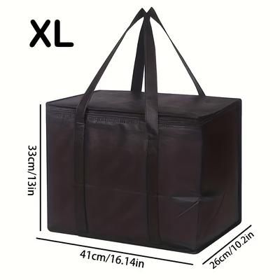 TEMU Large Capacity Insulated Shopping Bag - Portable, Foldable, Reusable, Hot/cold Carrying Thermal Bag/grocery Bag Suitable For Shopping/camping/parties 12-24 Hours Heat Preservation
