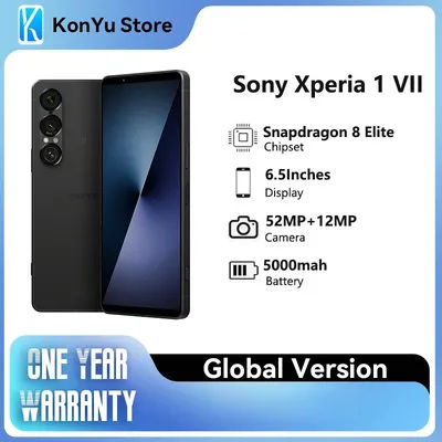 New & Original Sony Xperia 1 VII 5G 120Hz XQ-FS72/B2 52+12MPSnapdragon 8 Elite 6.5'' FHD+HDR OLED Display 5000mAh Android