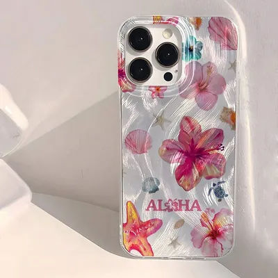 For Xiaomi Redmi 14C 13 13C 12C 4G Summer Pink Flower Starfish Pattern Case for Redmi Note 14