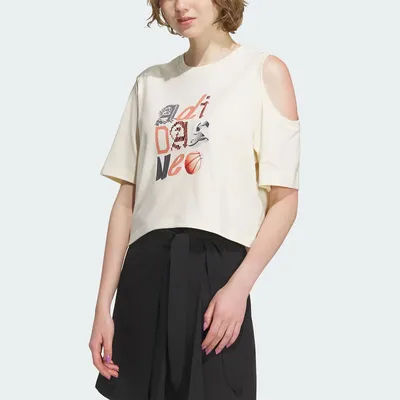 Adidas Official Authentic NEO Spring Summer New Short Women's Sports Short Sleeve T-Shirt IK7670
